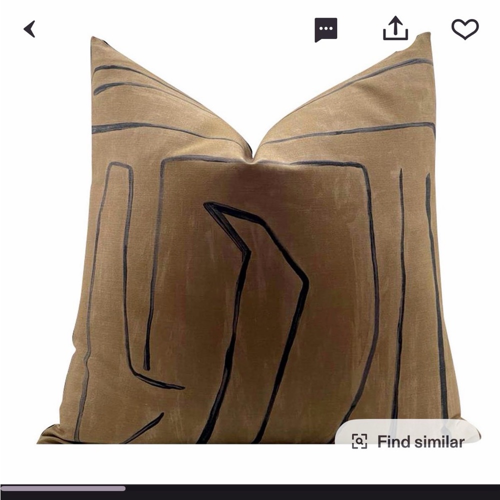Kelly Wearstler Graﬃto Pillow Cover in Java
Brown/Black, Geometric Pillow